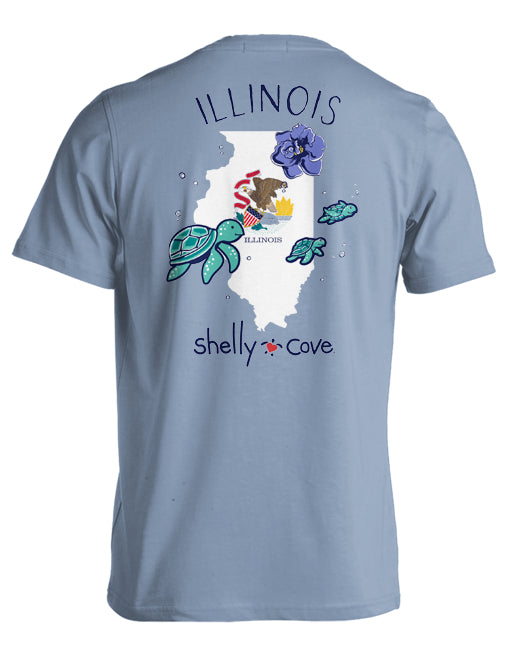 ILLINOIS TURTLES COMFORT COLORS TEE (PRINTED TO ORDER)