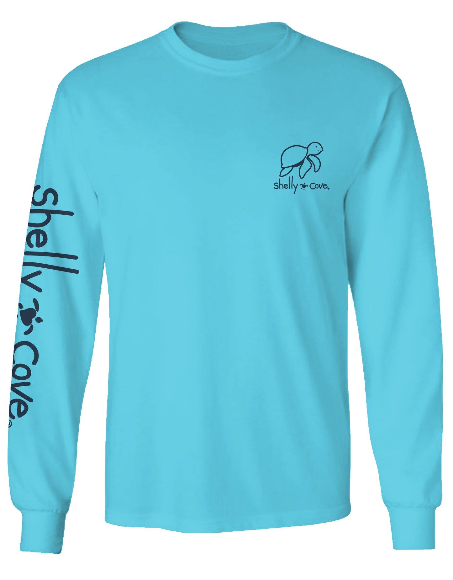 SHELLY COVE INTO THE OCEAN I GO TURTLE, ADULT LS COMFORT COLORS