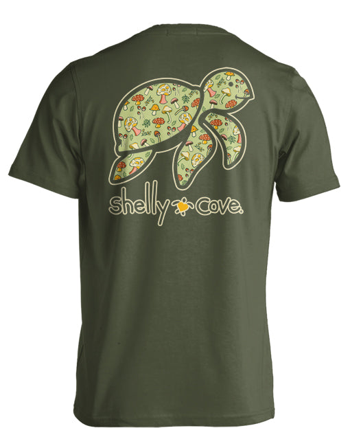 MUSHROOM PATTERN TURTLE COMFORT COLORS TEE (PRINTED TO ORDER))