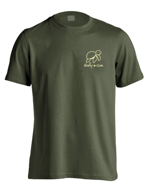 MUSHROOM PATTERN TURTLE COMFORT COLORS TEE (PRINTED TO ORDER))