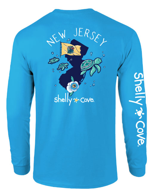 NEW JERSEY TURTLES, ADULT LS COMFORT COLORS TEE (PRINTED TO ORDER)