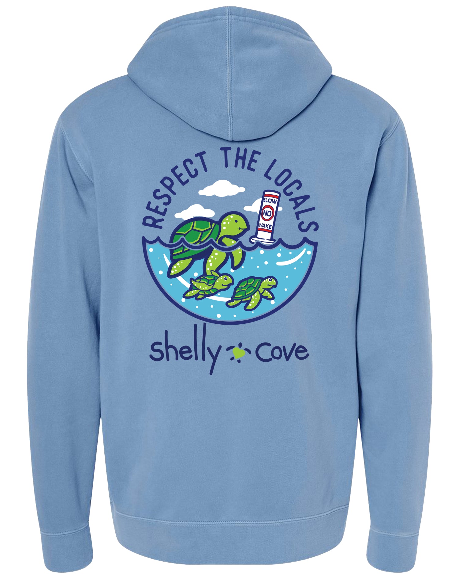 Respect The Locals Turtle Adult Hoodie – Shelly Cove