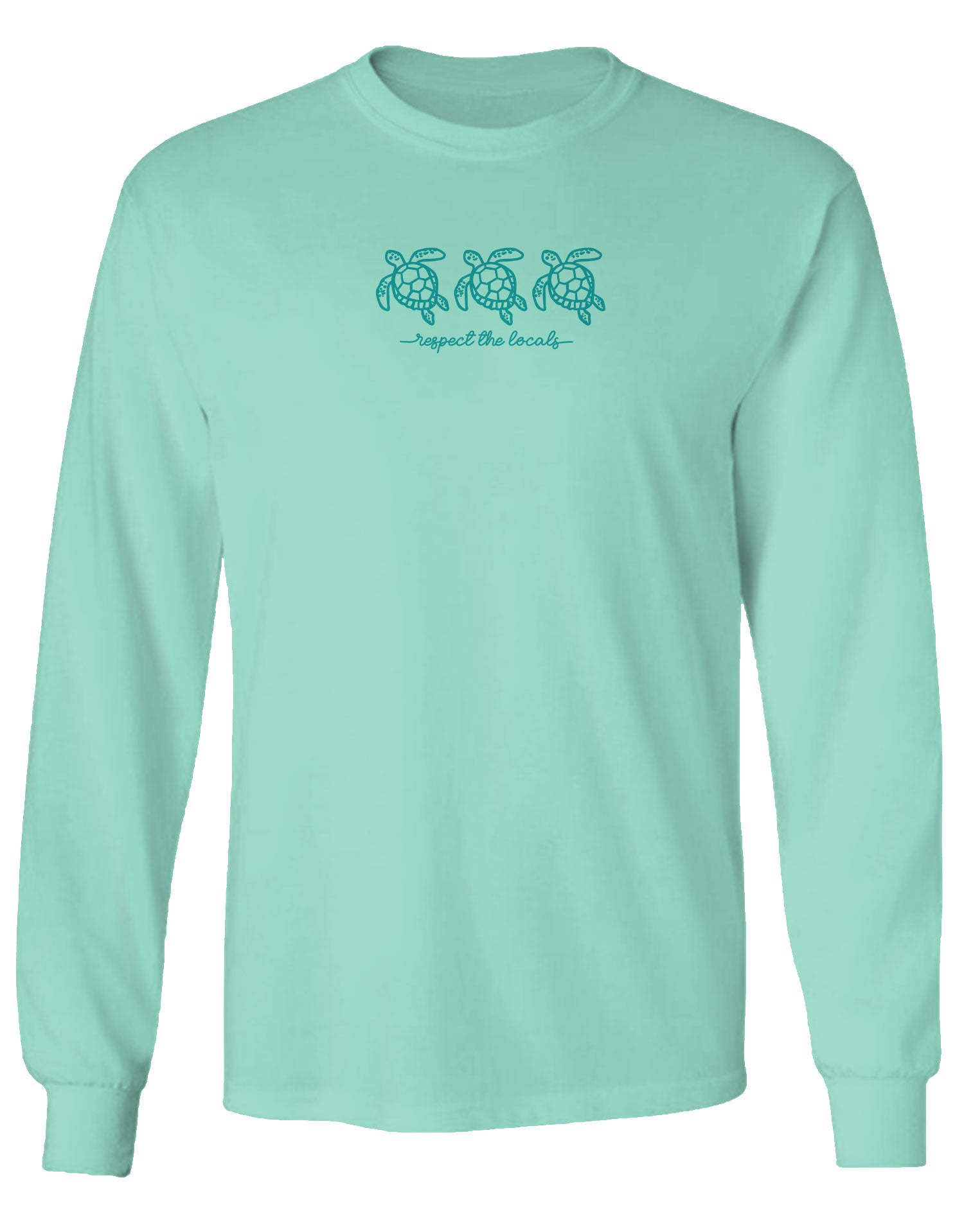 Respect The Locals Turtles Embroidered T-Shirt – Shelly Cove