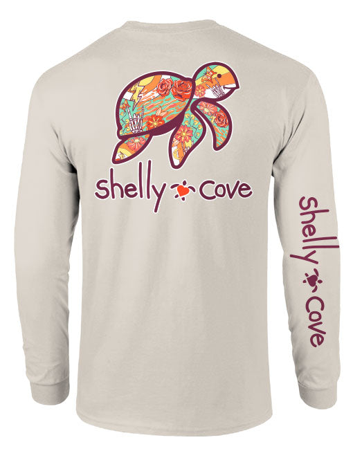 RETRO PATTERN TURTLE, ADULT LS