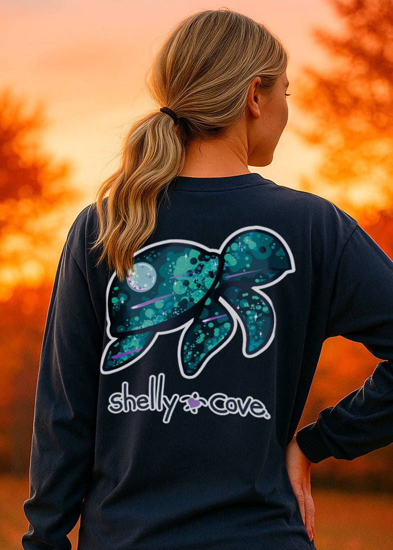 STARRY NIGHT TURTLE, ADULT LS COMFORT COLORS