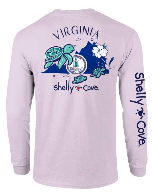 VIRGINIA TURTLES, ADULT LS COMFORT COLORS TEE (PRINTED TO ORDER)