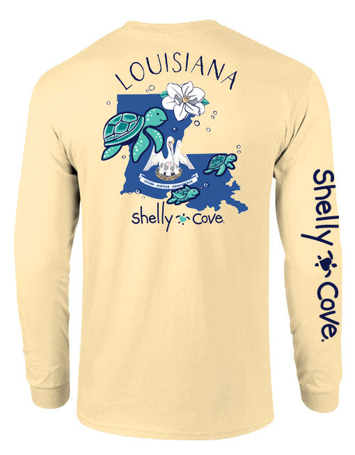 LOUISIANA TURTLE, ADULT LS COMFORT COLORS TEE (PRINTED TO ORDER)