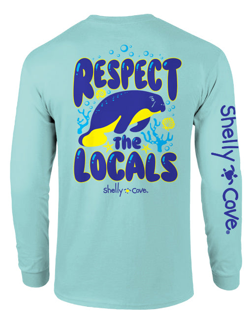 RESPECT THE LOCALS MANATEE, ADULT LS (PRE-ORDER, SHIPS IN 2 WEEKS)