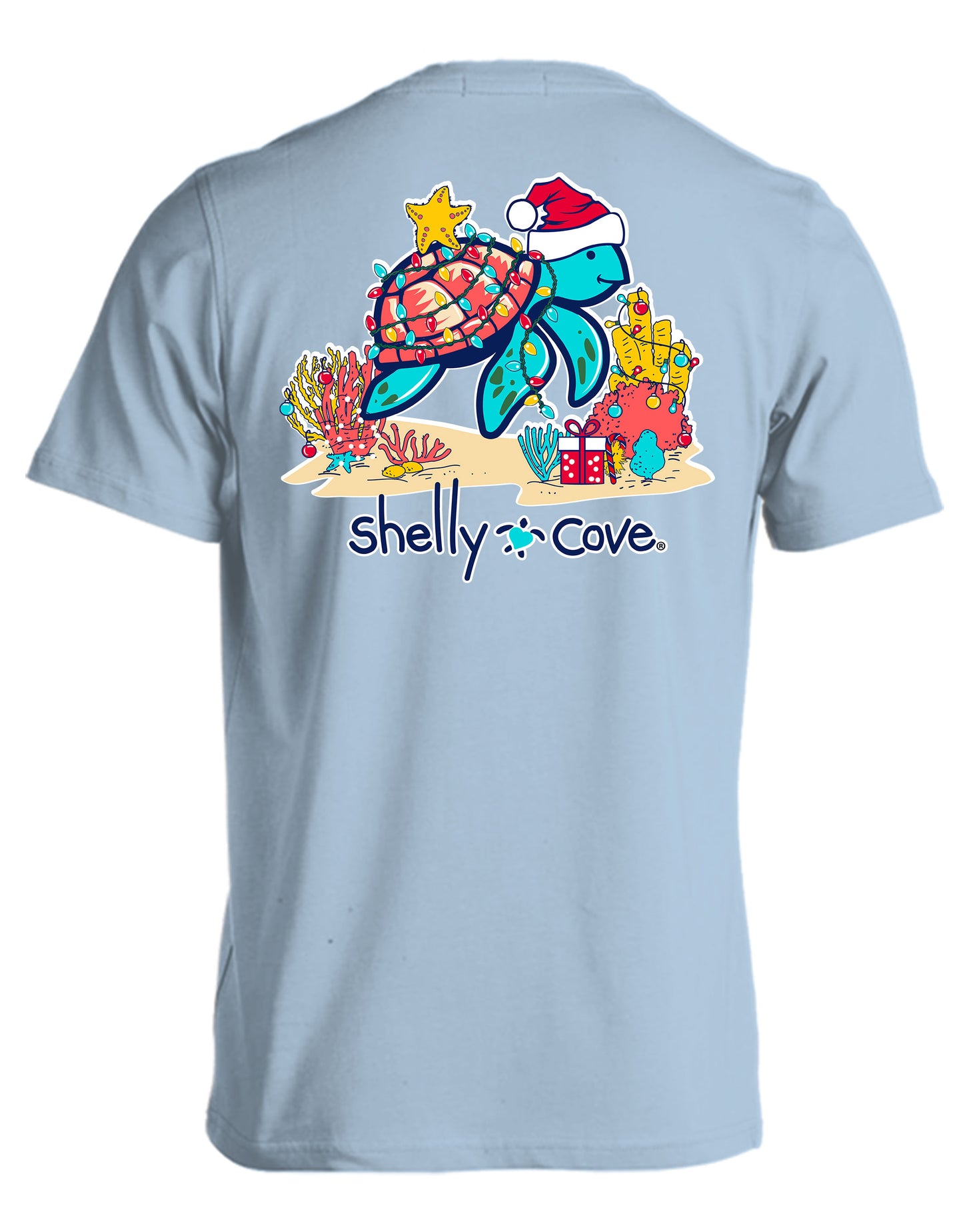 CHRISTMAS TREE TURTLE COMFORT COLORS TEE