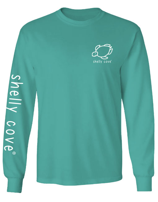CORAL PATTERN TURTLE, ADULT LS COMFORT COLORS TEE (PRINTED TO ORDER)