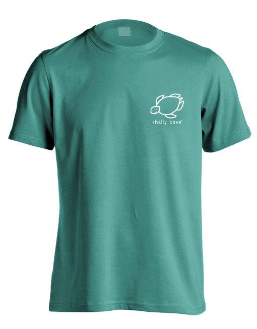 CORAL PATTERN TURTLE COMFORT COLORS TEE (PRINTED TO ORDER)