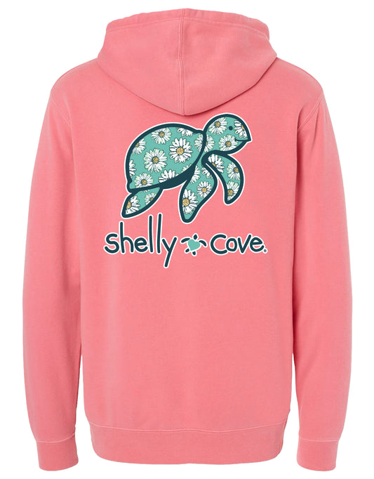 SHELLY COVE DAISY TURTLE, ADULT HOODIE