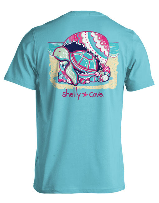 EASTER EGG BEACH TURTLE COMFORT COLORS TEE (PRINTED TO ORDER)