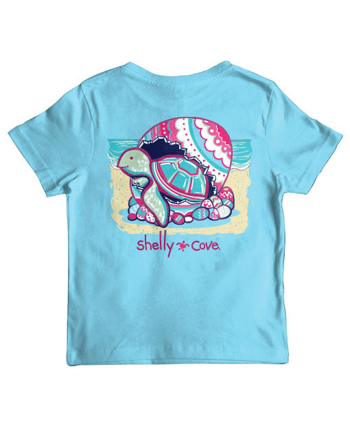 EASTER EGG BEACH TURTLE, YOUTH SS (PRINTED TO ORDER)