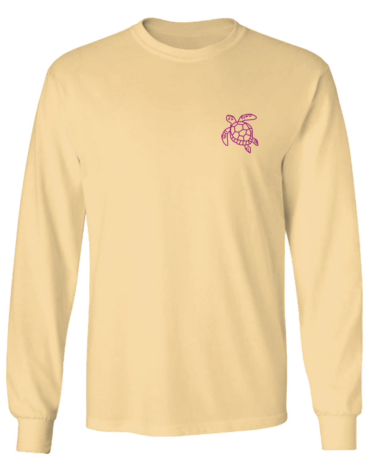 SHELLY COVE FLATBACK SEA TURTLE, ADULT LS COMFORT COLORS TEE