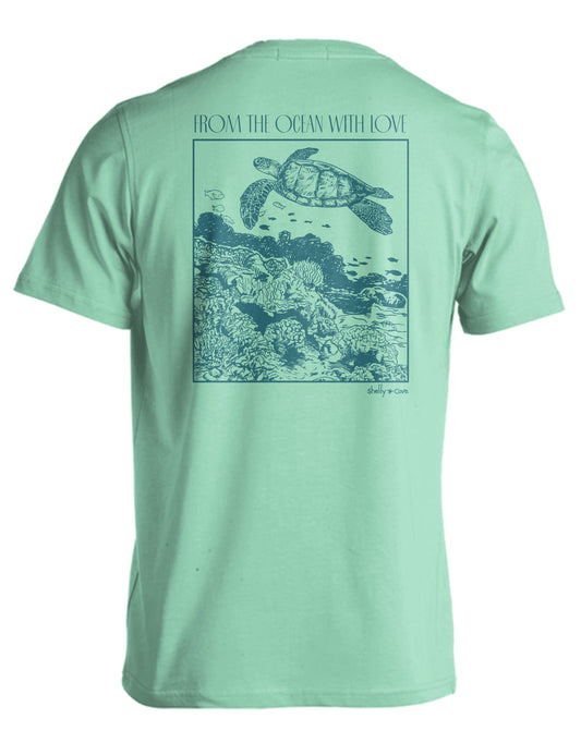 SHELLY COVE FROM THE OCEAN WITH LOVE COMFORT COLORS TEE
