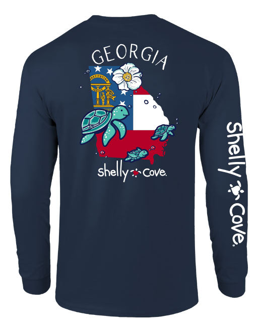 GEORGIA TURTLES, ADULT LS COMFORT COLORS TEE (PRINTED TO ORDER)