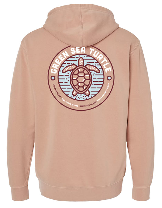 SHELLY COVE GREEN SEA TURTLE, ADULT HOODIE