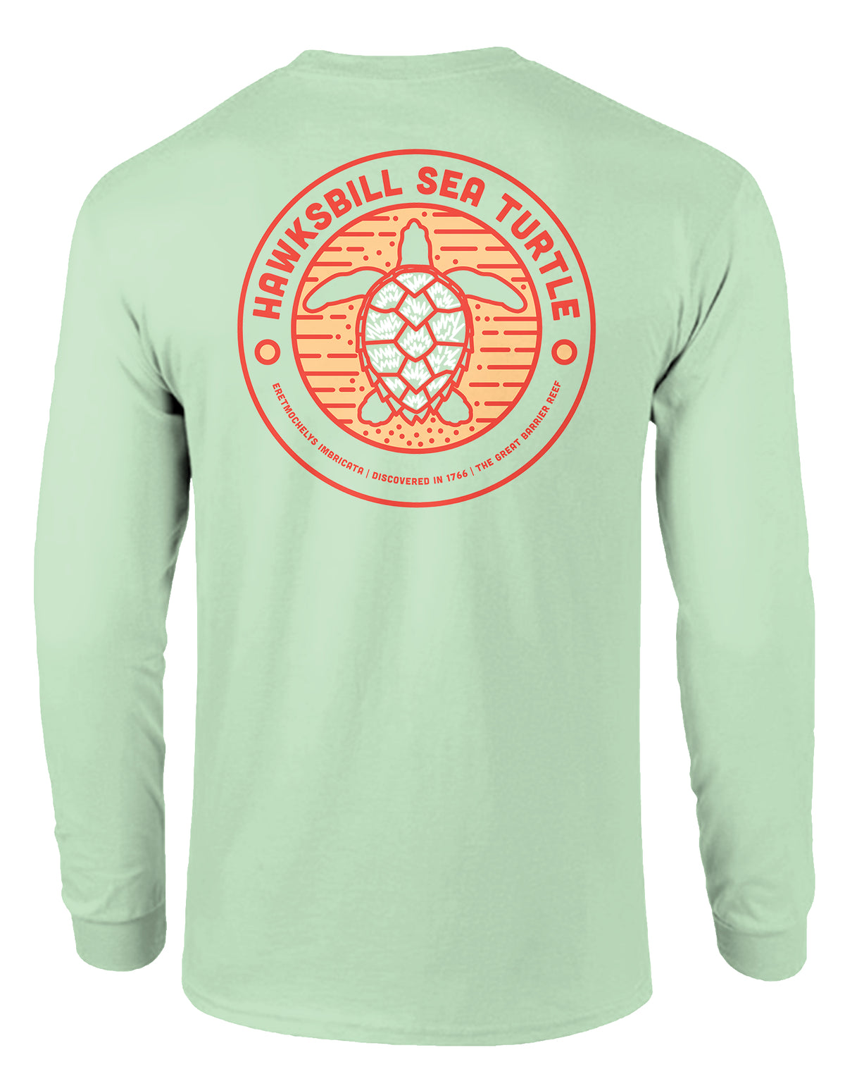 SHELLY COVE HAWKSBILL SEA TURTLE, ADULT LS COMFORT COLORS TEE