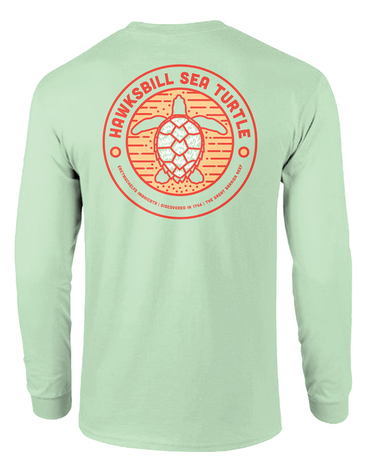 SHELLY COVE HAWKSBILL SEA TURTLE, ADULT LS COMFORT COLORS TEE