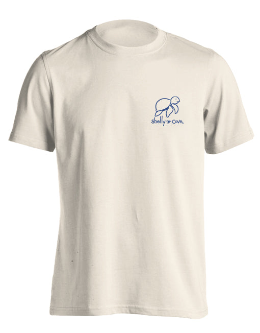 LOCAL WATERCOLOR, SHARK COMFORT COLORS TEE (PRINTED TO ORDER)
