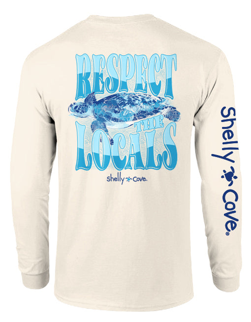 LOCAL WATERCOLOR TURTLE, ADULT LS COMFORT COLORS TEE