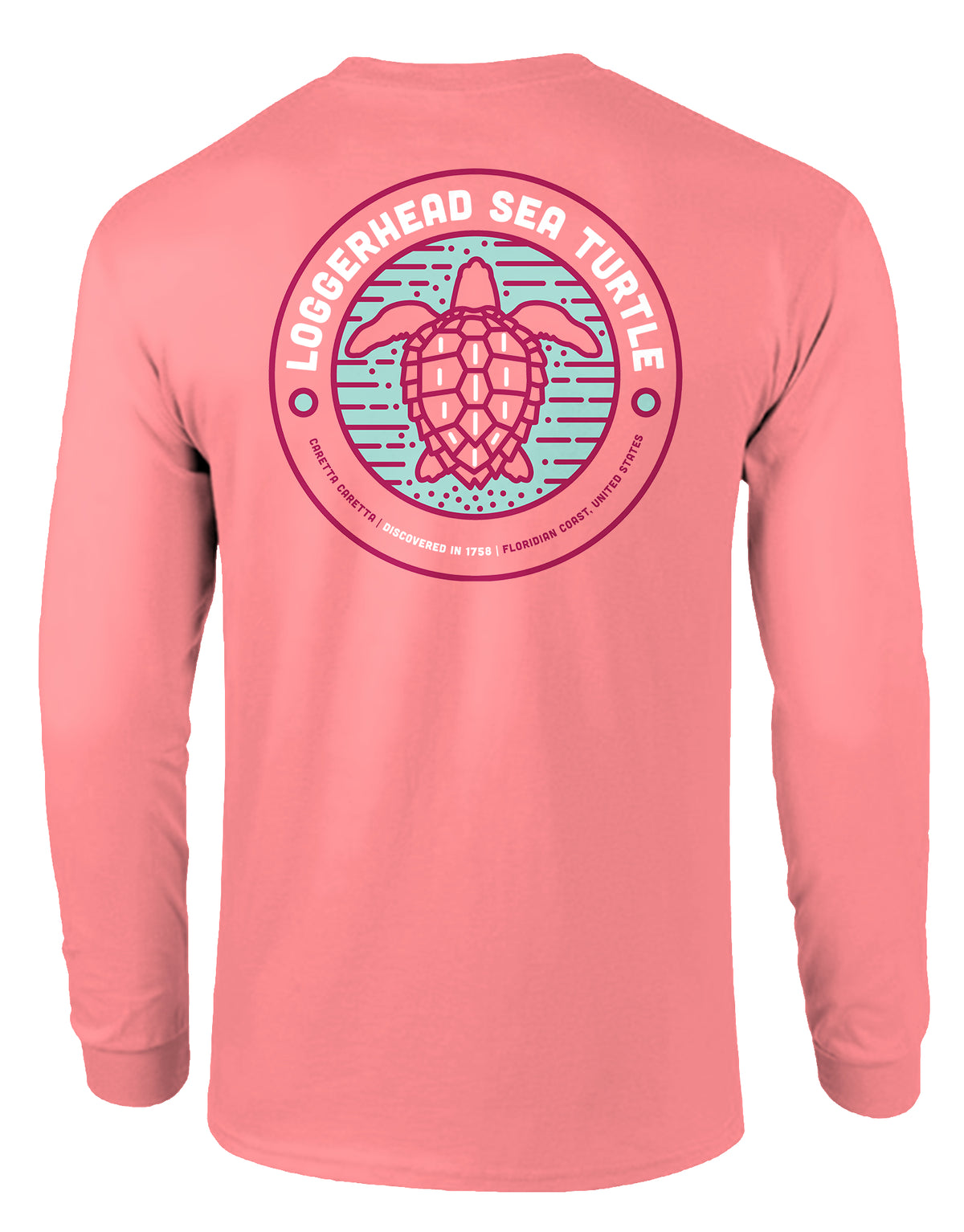 SHELLY COVE LOGGERHEAD SEA TURTLE, ADULT LS COMFORT COLORS TEE