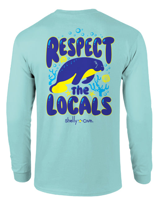 RESPECT THE LOCALS MANATEE, ADULT LS (PRE-ORDER, SHIPS IN 2 WEEKS)