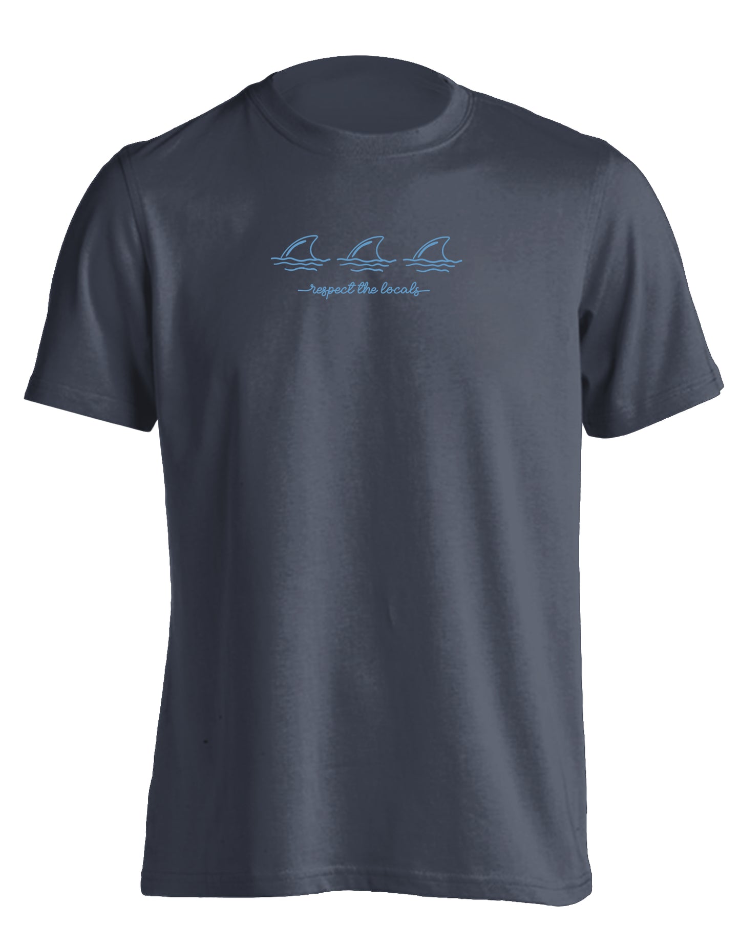 RESPECT THE LOCALS SHARKS, EMBROIDERED TEE