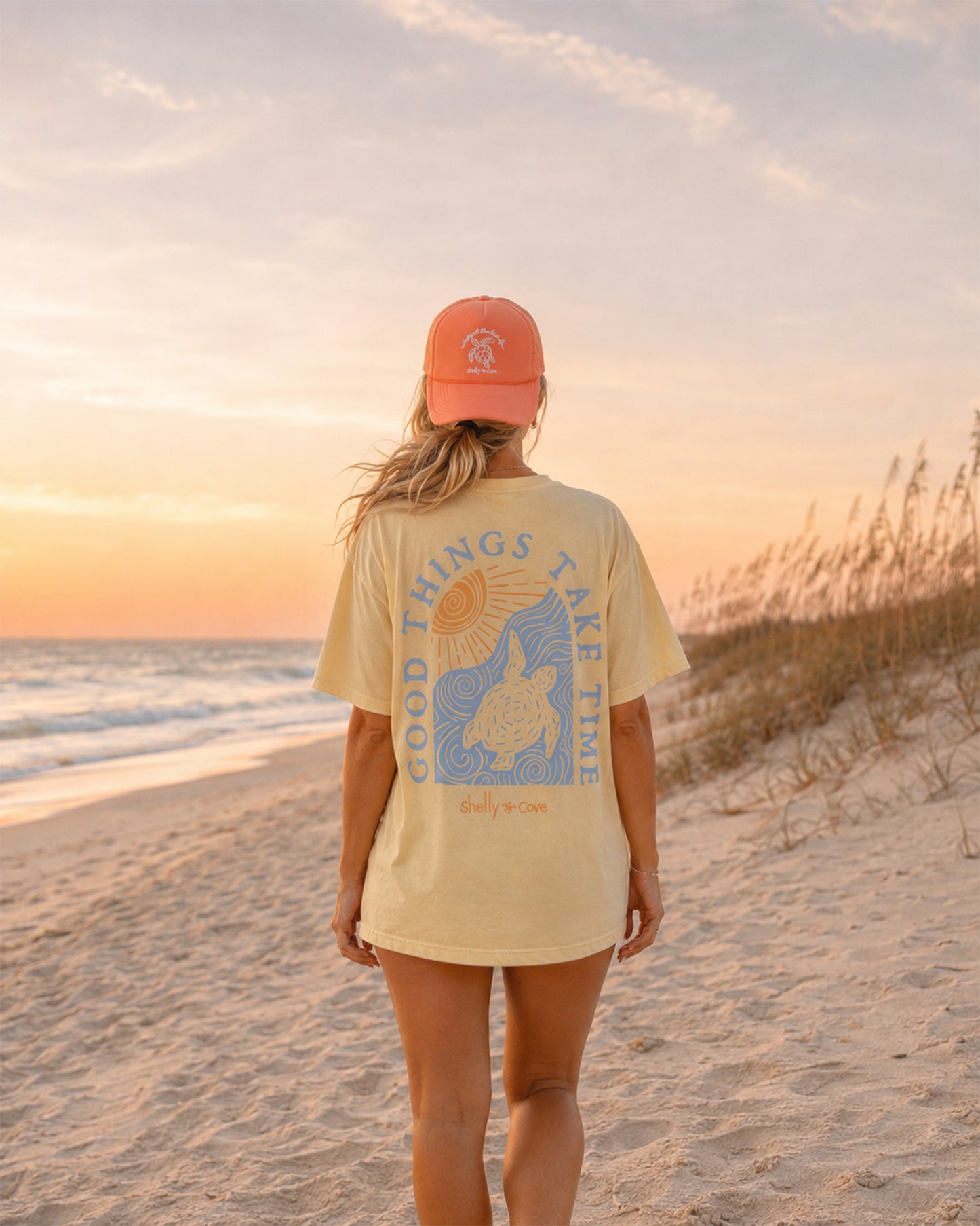 RESPECT THE LOCALS TRUCKER HAT, CORAL