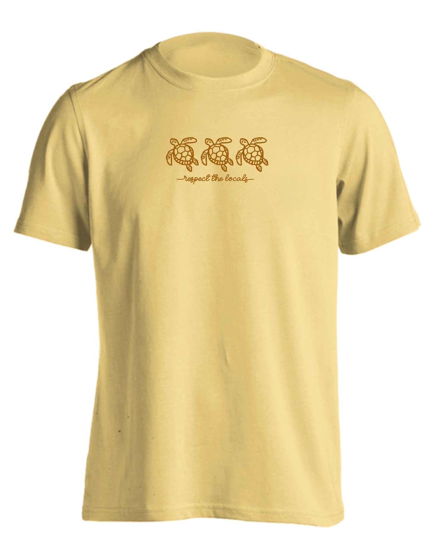 RESPECT THE LOCALS TURTLES, EMBROIDERED TEE