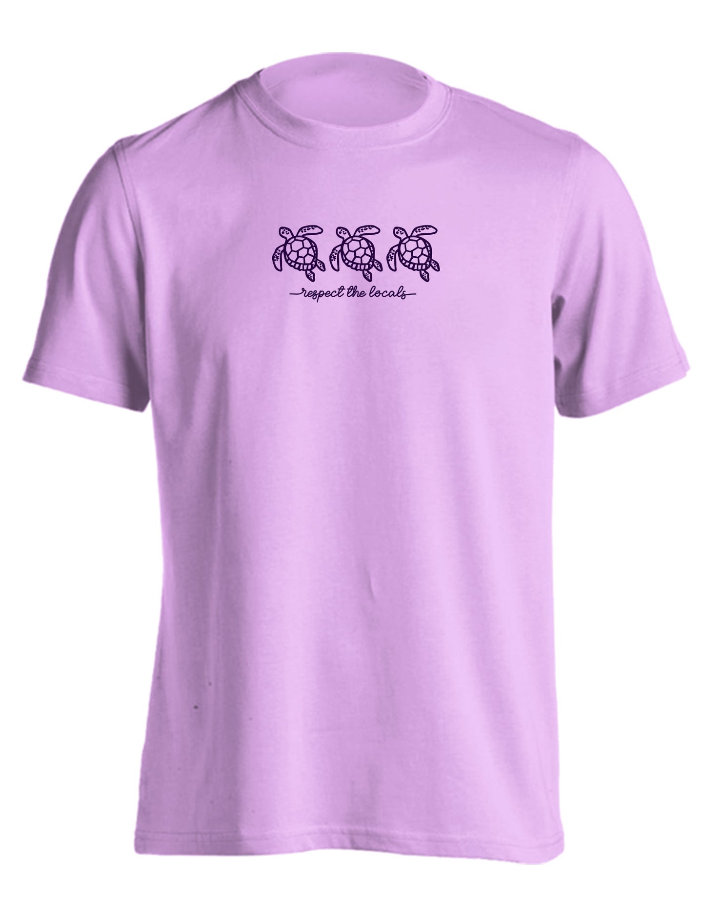 RESPECT THE LOCALS TURTLES, EMBROIDERED TEE