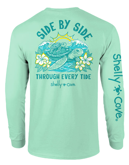 SIDE BY SIDE TURTLES, ADULT LS COMFORT COLORS