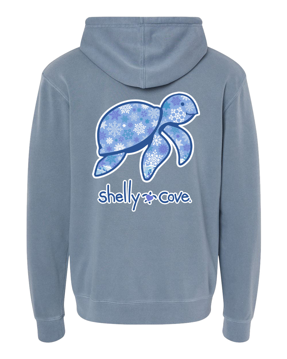 SNOWFLAKE PATTERN TURTLE, ADULT HOODIE