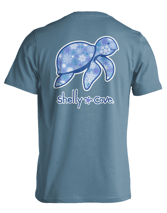 SNOWFLAKE PATTERN TURTLE COMFORT COLORS TEE