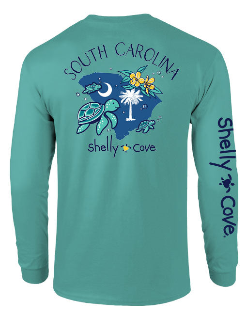 SOUTH CAROLINA TURTLES, ADULT LS COMFORT COLORS TEE (PRINTED TO ORDER)