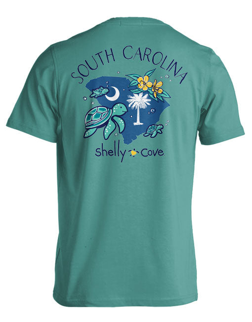 Foa8375 Color SOUTH CAROLINA TURTLES COMFORT COLORS TEE (PRINTED TO ORDER) – Shelly Cove
