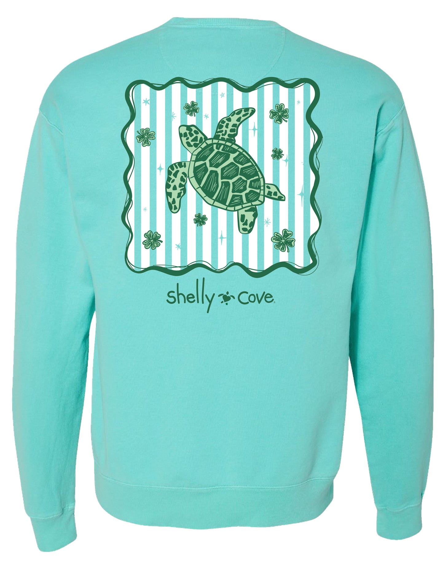 STRIPED CLOVER TURTLE, ADULT SWEATSHIRT