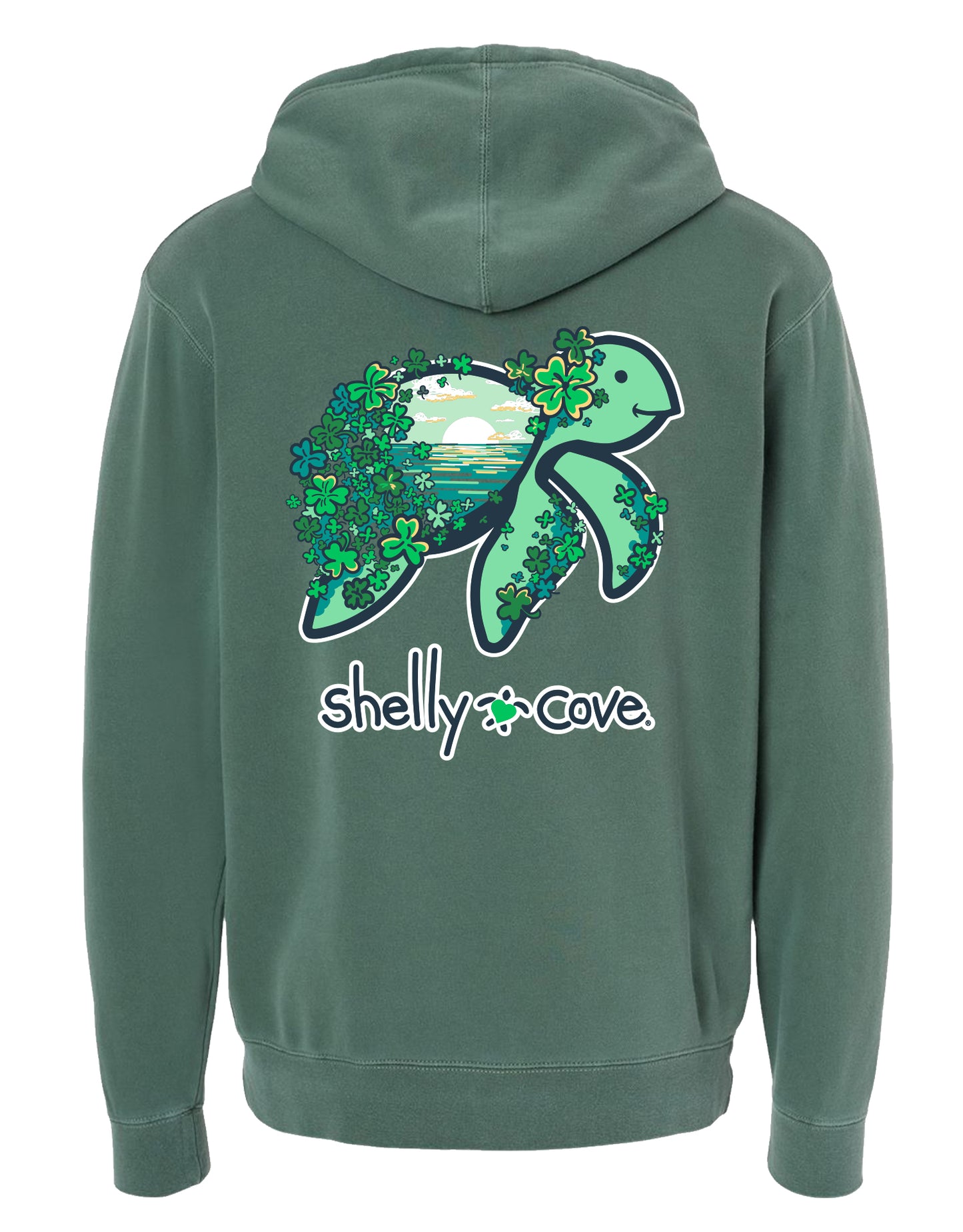 SUNSET CLOVER TURTLE, ADULT HOODIE