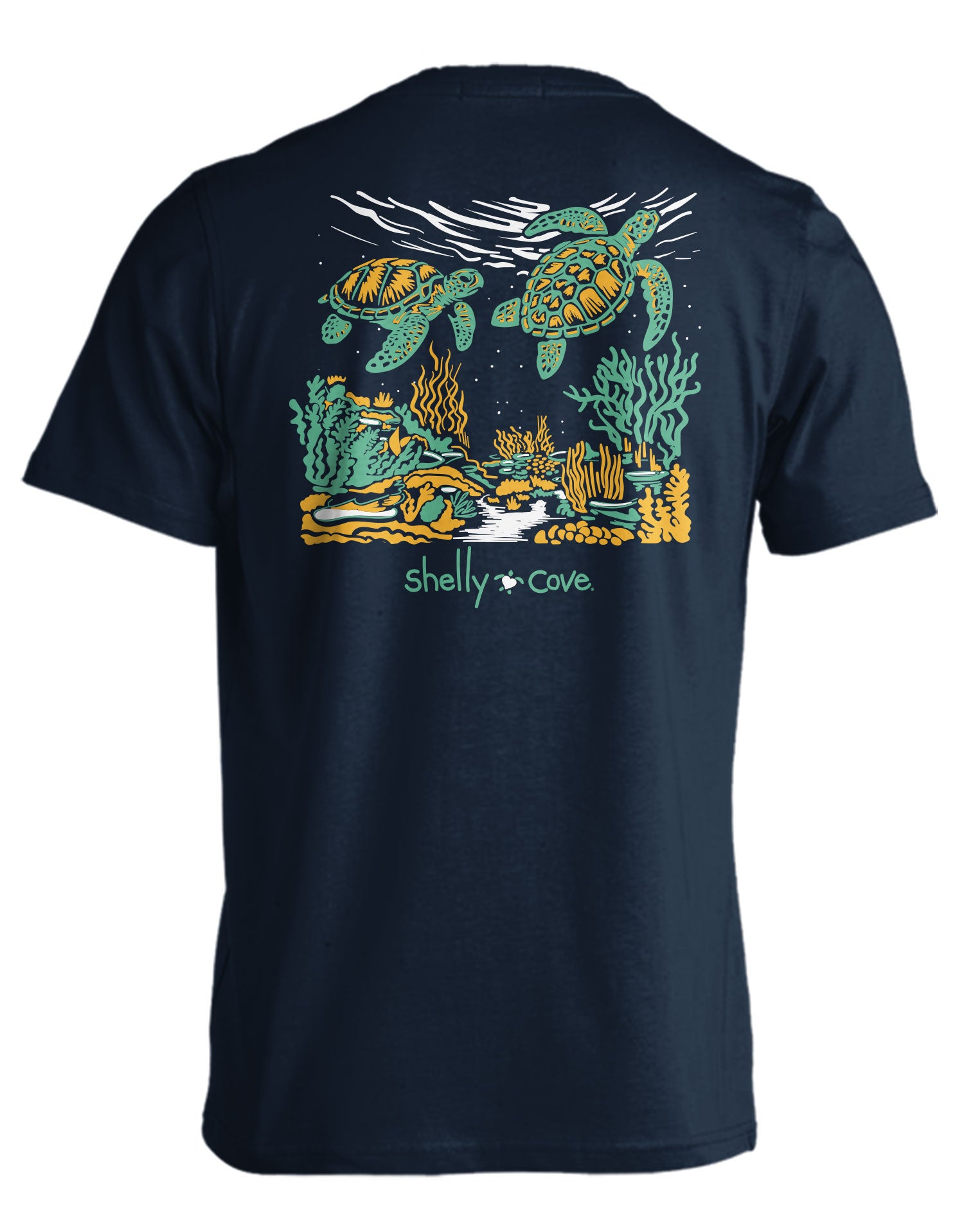 SHELLY COVE MIDNIGHT REEF TURTLE COMFORT COLORS TEE