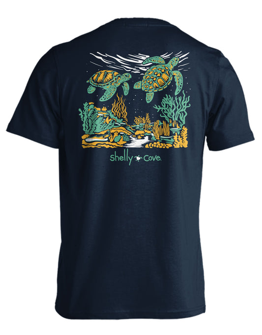 MIDNIGHT REEF TURTLE COMFORT COLORS TEE